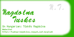magdolna tuskes business card